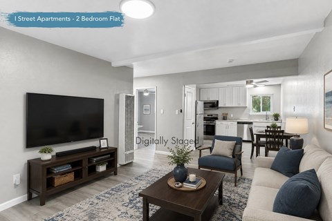 Floor plan for 2 beds, 1 bath, 785 sqft